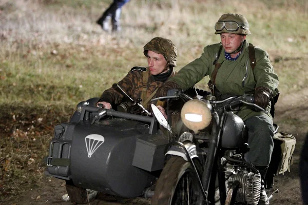 Odessa Ucrania Abril Reconstrucción Fragmentos Noche Eventos Combate 1943 Batalla —  Fotos de Stock