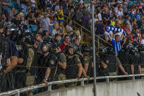 Odessa Ukrajna 2018 Július Tömeg Labdarúgó Nézők Stadionban Látogatók Töltött — Stock Fotó