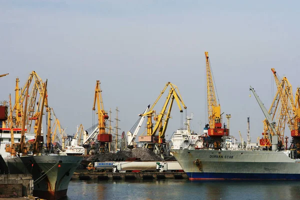 Odessa Oekraïne Circa 2008 Industriële Container Lading Lading Schip Met — Stockfoto