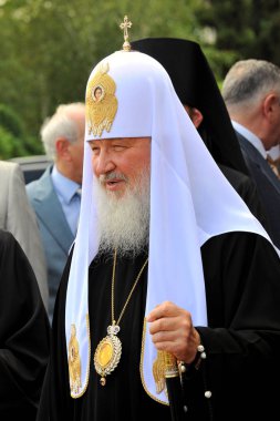 Odessa, Ukrayna, Patrik, tüm Rusya Kirill onur kutlamalarda yıldönümü Rusya vaftiz - 20 Temmuz 2010 itibariyle: Patrik Kirill Ulusal opera binası içinde Ukrayna halkının mübarek