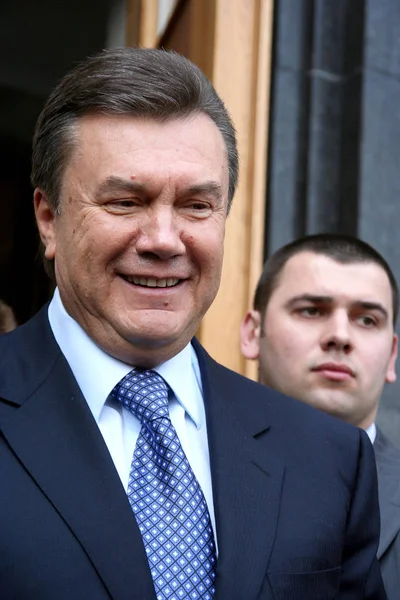 Kijów Kwietnia Czwarty Prezydent Ukrainy Wiktor Janukowycz Podczas Wiecu Gabinetu — Zdjęcie stockowe