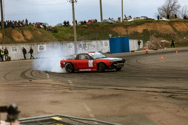 Oděsa Ukrajina Dubna 2017 Combat Povalečů Místních Soutěžích Driftování Napínavou — Stock fotografie