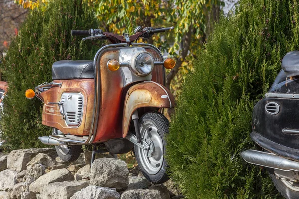 Varna Bulgaria November 2015 Unique Retro Motorcycle Exhibition Bulgarian Collectors — Stock Photo, Image