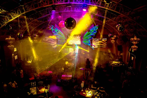 Odessa Április Nightclub Próbálni Modern Fény Show Számítva Egy Full — Stock Fotó