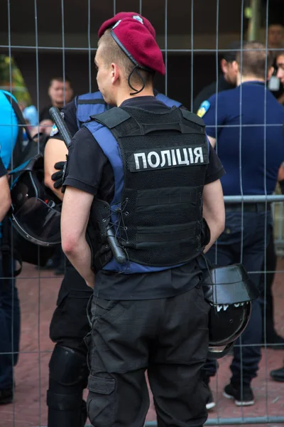 Одесса Украина Июля 2017 Года Сотрудники Полиции Обеспечивают Порядок Время — стоковое фото