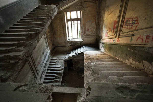 Intérieur Mystique Ruines Bâtiment Abandonné Ruine Ancien Bâtiment Xviiie Siècle — Photo