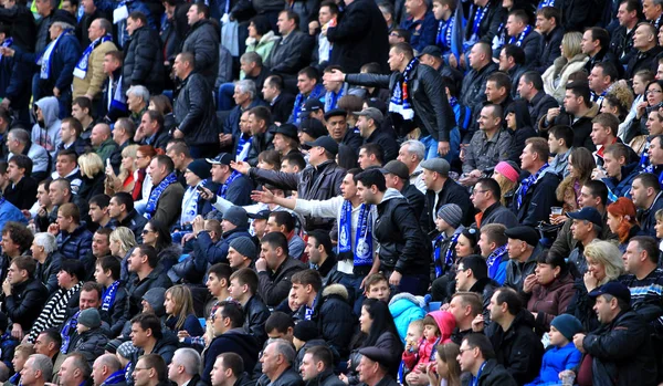 Odessa Ucrania Julio 2013 Aficionados Emocionales Fútbol Apoyan Equipo Estadio — Foto de Stock