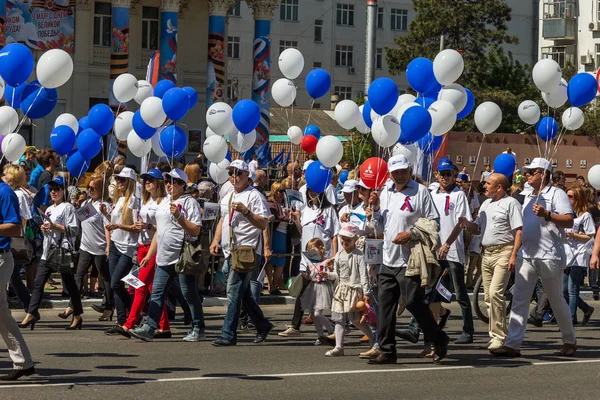 Новороссийск Россия Мая 2018 Года Первомайская Демонстрация Мир Джоб Мэй — стоковое фото