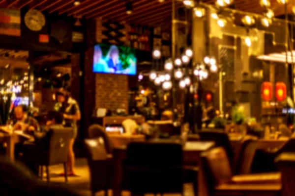 Interiören Liten Restaurang Suddig Bakgrund Suddig Bokeh Café Interiör Varma — Stockfoto