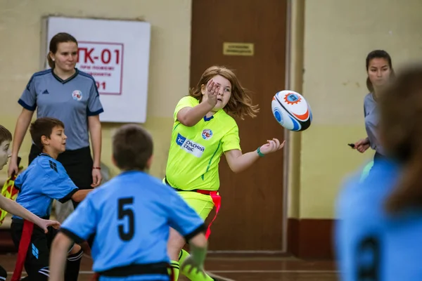 Odessa Ucrania Abril 2017 Liga Rugby Odessa Partido Escuela Deportes — Foto de Stock