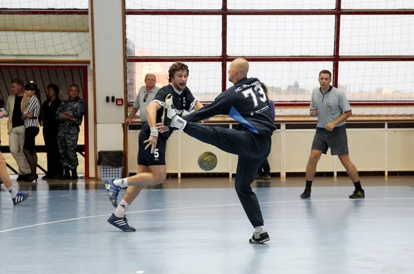 Odessa Ucrania Septiembre 2010 Intenso Partido Balonmano Amistoso Emocional Entre —  Fotos de Stock