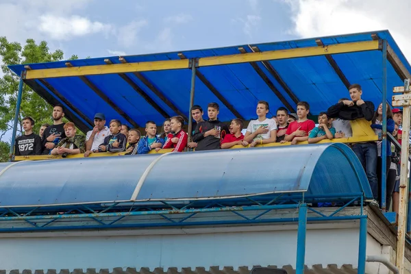 Odessa Oekraïne Sentyabryamaya 2016 Toeschouwers Fans Tribunes Van Het Stadion — Stockfoto