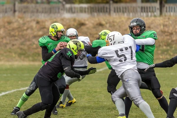 Odessa Ucrânia Novembro 2015 Copa Ucrânia Sobre Piratos Futebol Americano — Fotografia de Stock