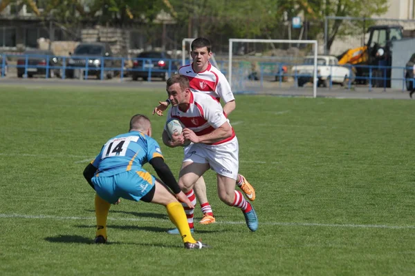 Odessa Ucrania Abril 2018 Partido Internacional Rugby Credo Odessa Lobos — Foto de Stock