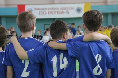 Odessa, Ukrayna - 29 Nisan 2017: rugby ligi odessa maçın özel spor okulu