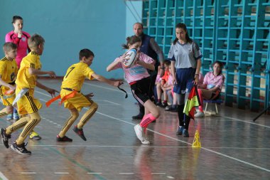 29 Nisan 2017 - Odessa, Ukrayna: rugby ligi odessa maçın özel spor okulu