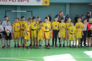 Odessa, Ukrayna - 29 Nisan 2017: rugby ligi odessa maçın özel spor okulu
