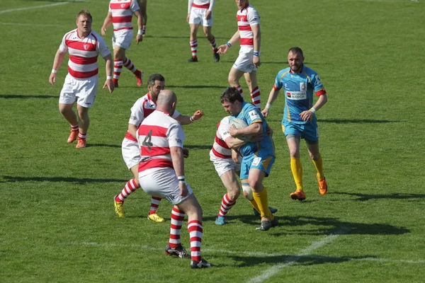 Odessa Oekraïne April 2018 Internationale Rugby Wedstrijd Credo Odessa White — Stockfoto