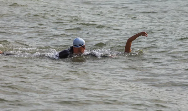 Odessa Ucraina 2018 Nuoto Sportivo Mare Aperto Competizioni Una Maratona — Foto Stock