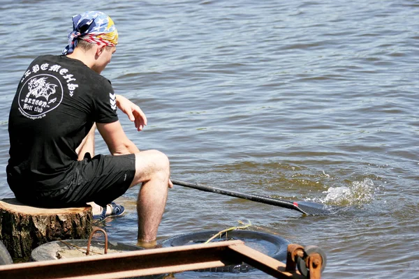 Odessa Ukraine May 2010 Championship Ukraine Rowing Veterans Dragon Boat — Stock Photo, Image