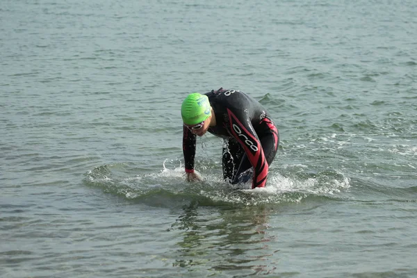 Oděsa Ukrajina Září 2018 Oceanman Jsme Jsou Otevřené Vodě Plavat — Stock fotografie