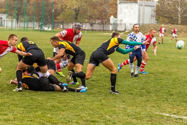 Odessa Ucrânia Novembro 2015 Campeonato Ucraniano Rugby Credo Odessa Olympic — Fotografia de Stock