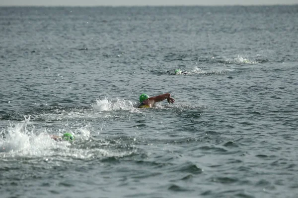 Oděsa Ukrajina Září 2018 Oceanman Jsme Jsou Otevřené Vodě Plavat — Stock fotografie