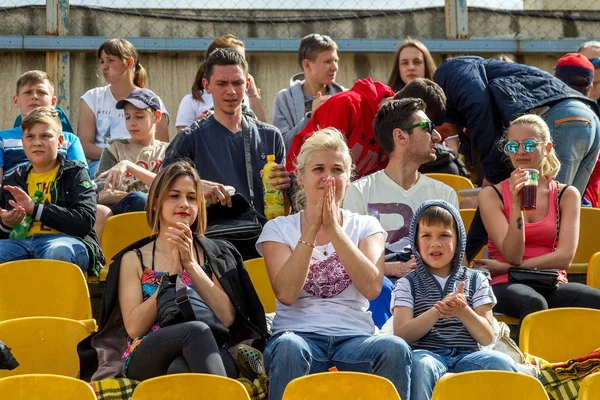 Odessa Ukraina Sentyabryamaya 2016 Widzów Kibiców Trybunach Stadionu Podczas Pucharu — Zdjęcie stockowe