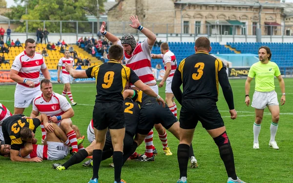 Odessa Ukraine Octobre 2017 Équipe Nationale Rugby Odessa Harkov Lutte — Photo