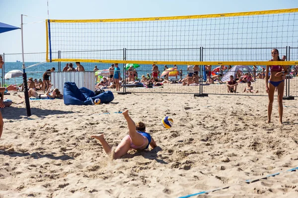 Одеса Україна Серпня 2017 Пляжний Волейбол Чемпіонату України Морські Пляжі — стокове фото