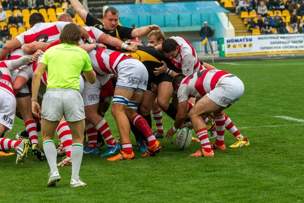 Odessa Ucrania Octubre 2017 Selección Nacional Rugby Odessa Harkov Intensa — Foto de Stock