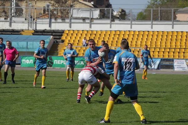 Odessa Ucraina Aprile 2018 Partita Internazionale Rugby Credo Odessa Lupi — Foto Stock