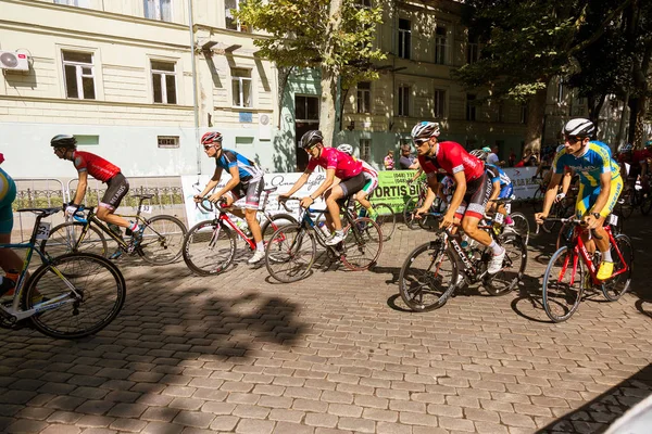 Odessa Ukraine August 2017 Eine Gruppe Von Radfahrern Auf Rennrädern — Stockfoto