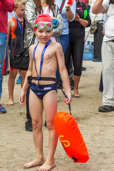 Odessa Ukraine 2018 Oceanman Open Open Water Swimming Competition Children — Stock Photo, Image