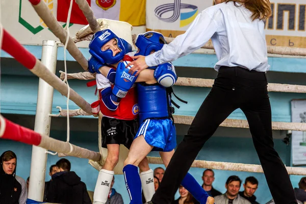 오데사 우크라이나 2015 우크라이나 태국에 킥복싱 어린이 키즈입니다 어린이 스포츠와 — 스톡 사진