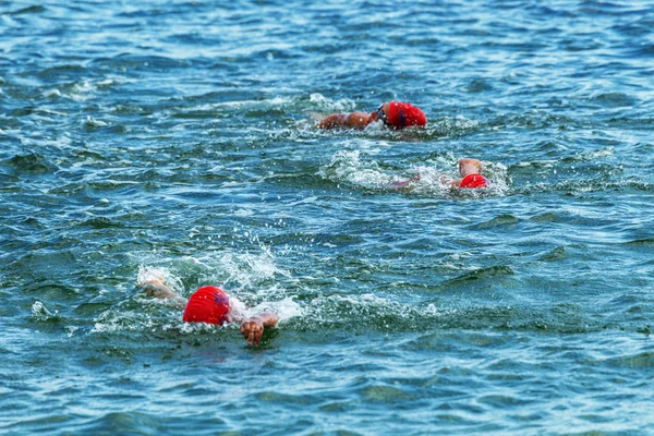 Odessa Ukraine 2018 Oceanman Open Water Swimming Competition Children Schwimmer — Stockfoto