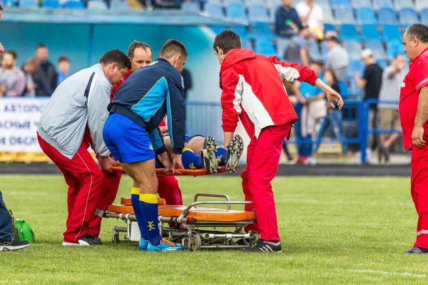 Odessa Ukraine Maio 2016 Jogador Sofreu Uma Lesão Grave Durante — Fotografia de Stock