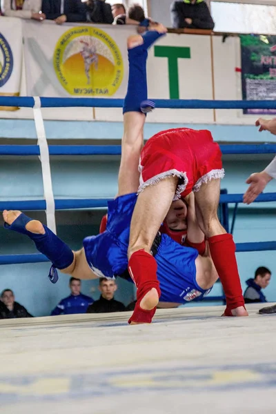 Odessa Ucrania Abril 2015 Copa Ucrania Boxeo Tailandés Entre Niños — Foto de Stock