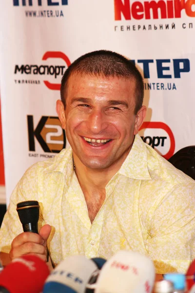 Odessa Ukraina Juli 2009 Världsmästare Vitali Klitschko Håller Presskonferens Klitschko — Stockfoto