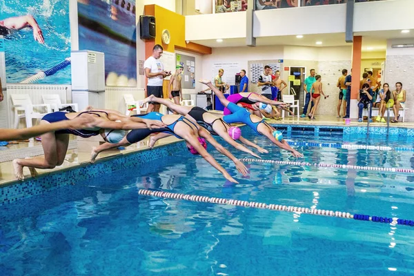 Odessa Ucrania Septiembre 2016 Natación Deportiva Piscina Durante Campeonato Ucraniano —  Fotos de Stock