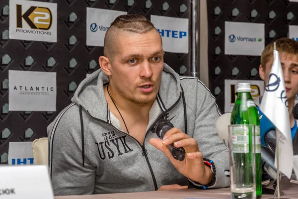 Odessa Ucrania Mayo 2014 Conferencia Prensa Del Campeón Mundial Boxeo — Foto de Stock