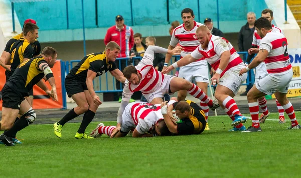 Odessa Ucrania Octubre 2017 Selección Nacional Rugby Odessa Harkov Intensa —  Fotos de Stock