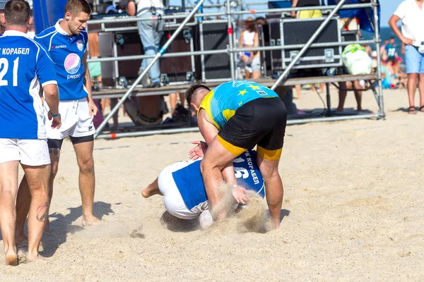 Odessa Ukraine Agosto 2017 Festival Internacional Rugby Areia Praia Durante — Fotografia de Stock