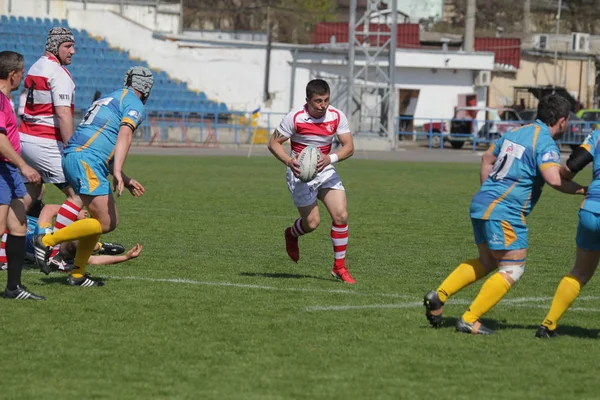 Odessa Ucrania Abril 2018 Partido Internacional Rugby Credo Odessa Lobos — Foto de Stock