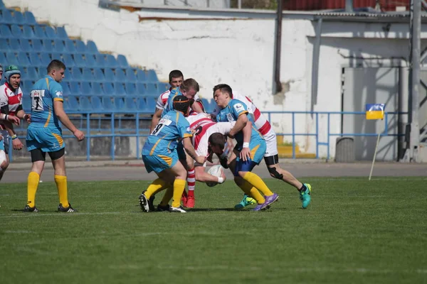 Odessa Ucrânia Abril 2018 International Rugby Match Credo Odessa White — Fotografia de Stock