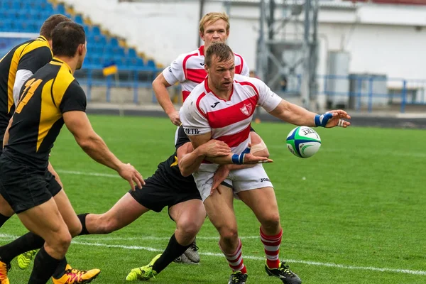 Odessa Ukraine Octobre 2017 Équipe Nationale Rugby Odessa Harkov Lutte — Photo