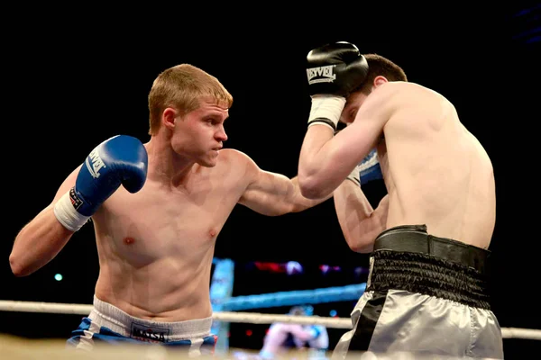 Odessa Ukraine May 2014 Boxing Ring Artem Skornyakov Ukraine Khasan — Stock Photo, Image