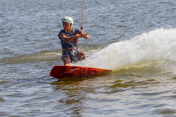 Odessa Ucrania Septiembre 2017 Wake Park Verano Playa Deportes Acuáticos —  Fotos de Stock