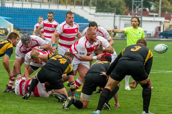 Odessa Ucrania Octubre 2017 Selección Nacional Rugby Odessa Harkov Intensa —  Fotos de Stock