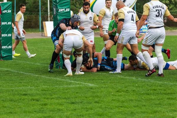 Krasnodar Rusia Mayo 2018 Campeonato Ruso Rugby Entre Hombres Kuban —  Fotos de Stock